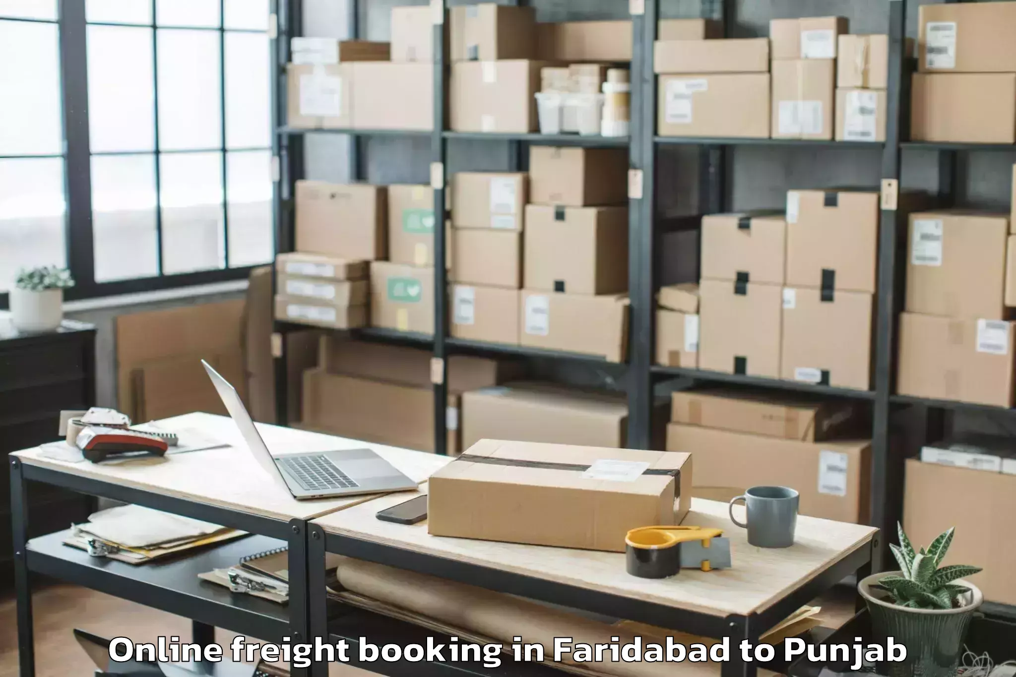 Book Faridabad to Pathankot Airport Ixp Online Freight Booking